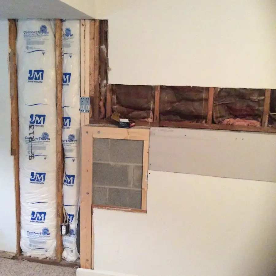 Wall insulation replacement during Structural Drying in Brier